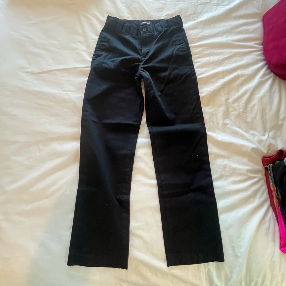 Lands' End Classic Black Dress Pants